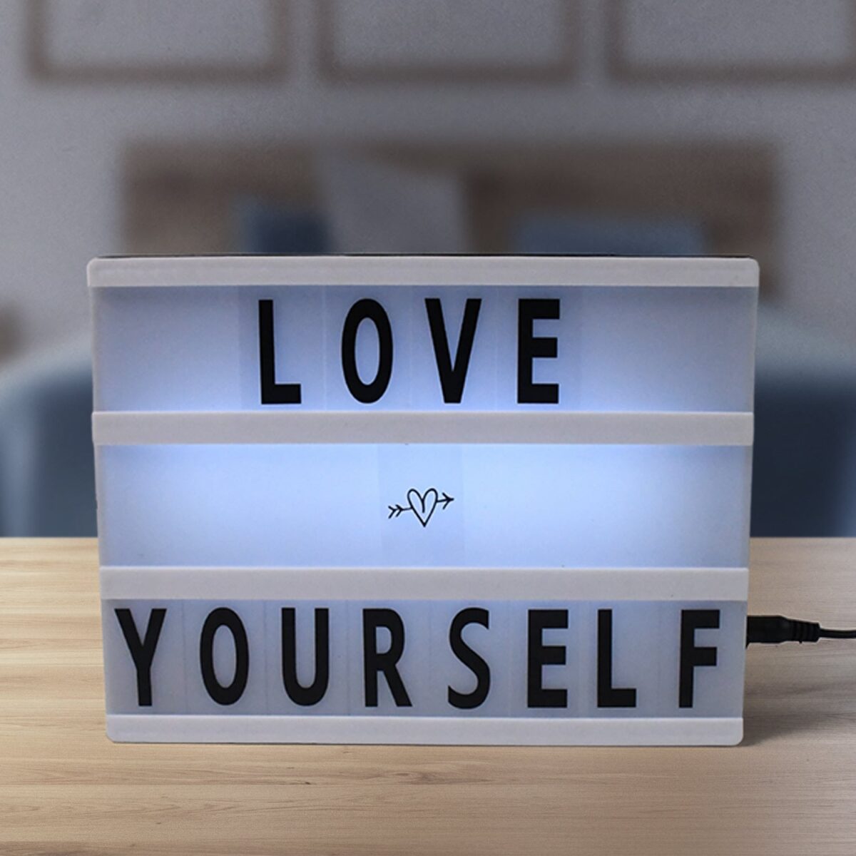 Black Mini A6 Magnetic Cinematic Light Box with 82 Characters and 10 Emojis  (1 Set) - Image 8
