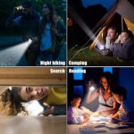 Multifunctional Strong 4 LED Torch Light, Portable Rechargeable Flashlight Long Distance Beam Range 800 Lumens COB Light 4 Mode Emergency for Hiking, Walking, Camping (4 LED Torch) - Image 5