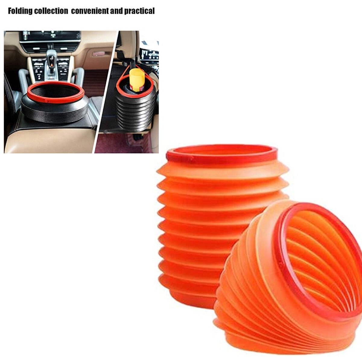 Foldable Storage Bucket, Water Container & Dustbin Multiuse bucket ( red ) - Image 1