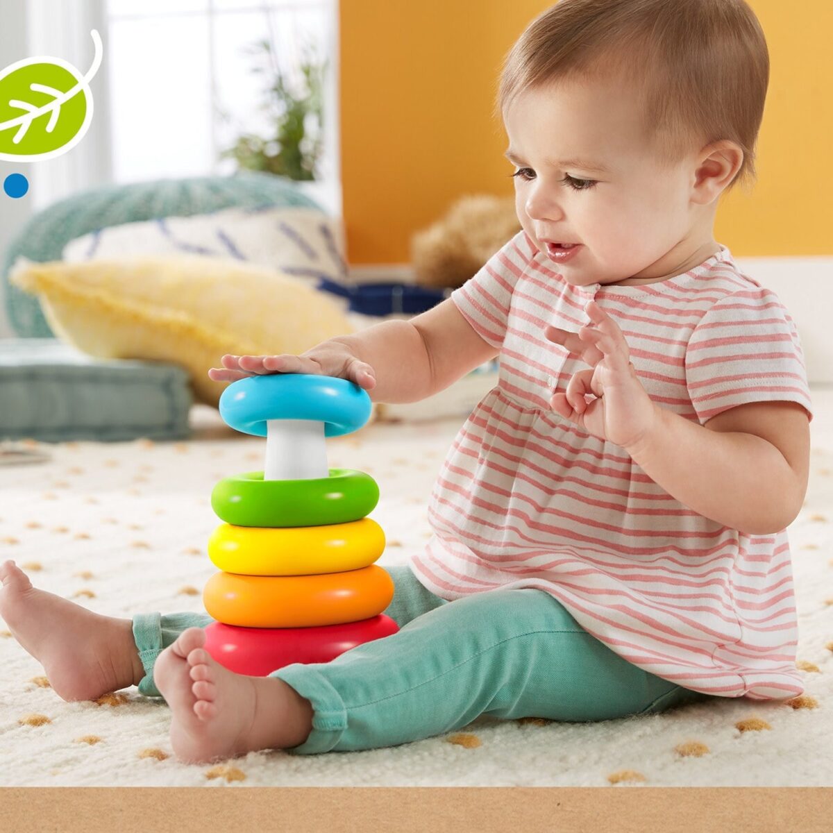 Plastic Baby Kids Teddy Stacking Ring Jumbo Stack Up Educational Toy 7pc - Image 7