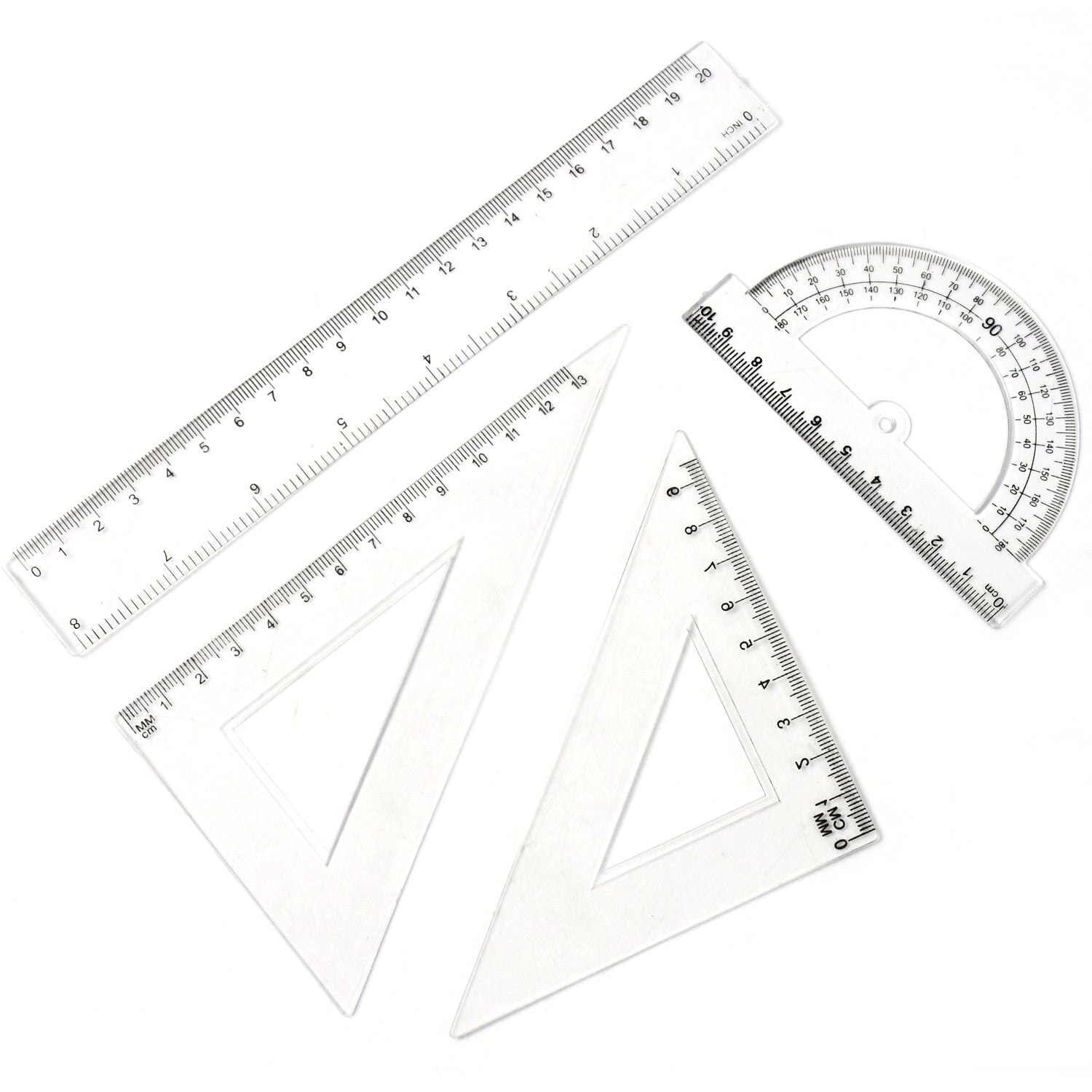06_abf31a70-bfe9-403e-886d-5c4c3d0f9d80.jpg Plastic Geometry Set, Triangle Ruler Protractor Straight Ruler (4 Pcs Set) - Image 5