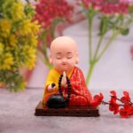 Solar Powered Sitting Buddha Statue,  Moving Head and Hand (1 Pc / Big) - Image 4
