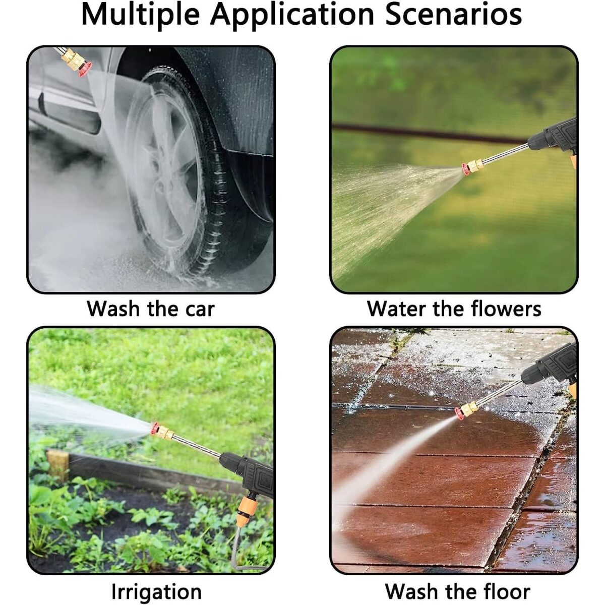 48V Car Washer Gun Wireless High Pressure Washer Water Spray Gun, Car washing Kit - Image 6