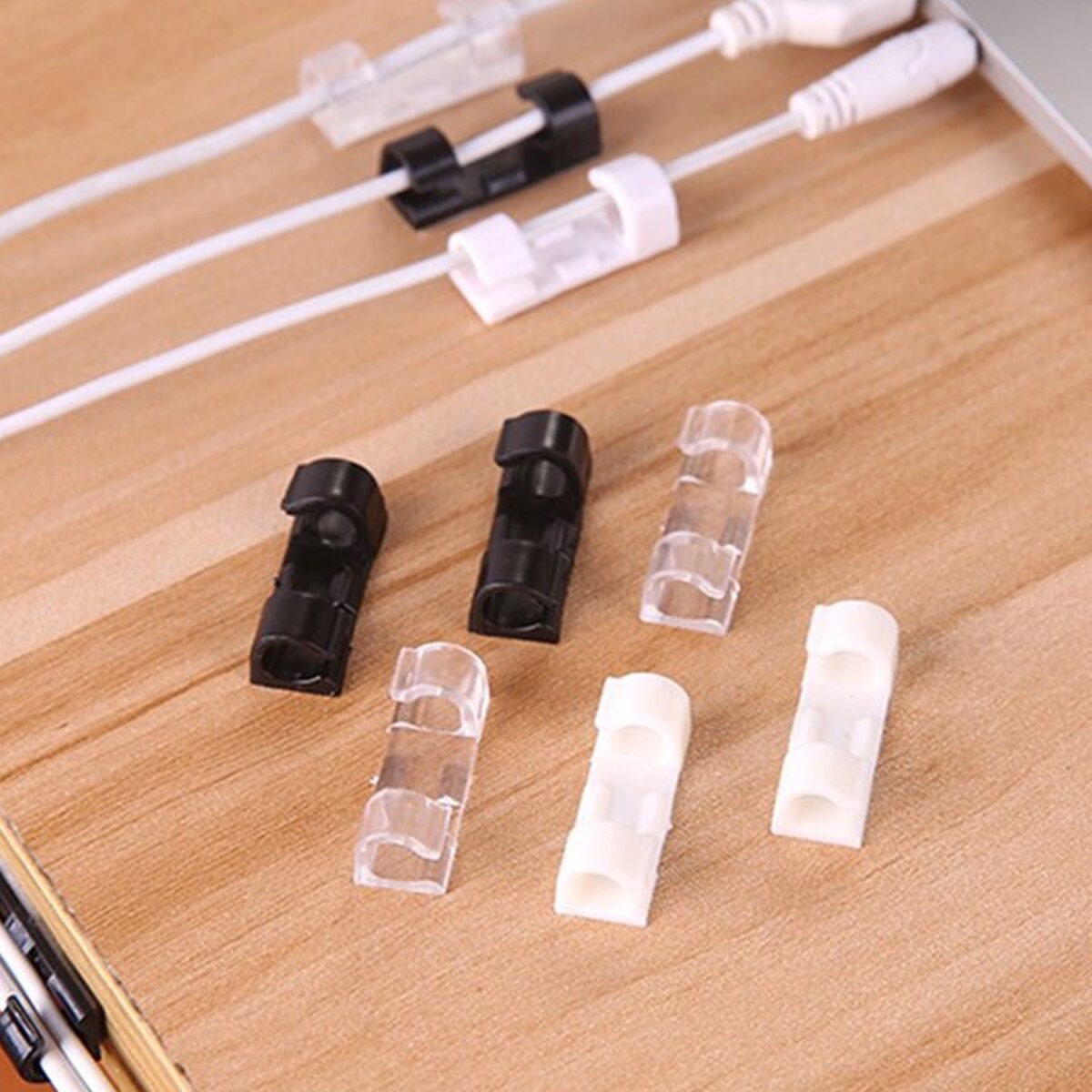 Plastic Cable Clips Ã¢â‚¬â€œ Strong Adhesive Wire Organizer for Home, Office & Car (20 Pcs) - Image 7