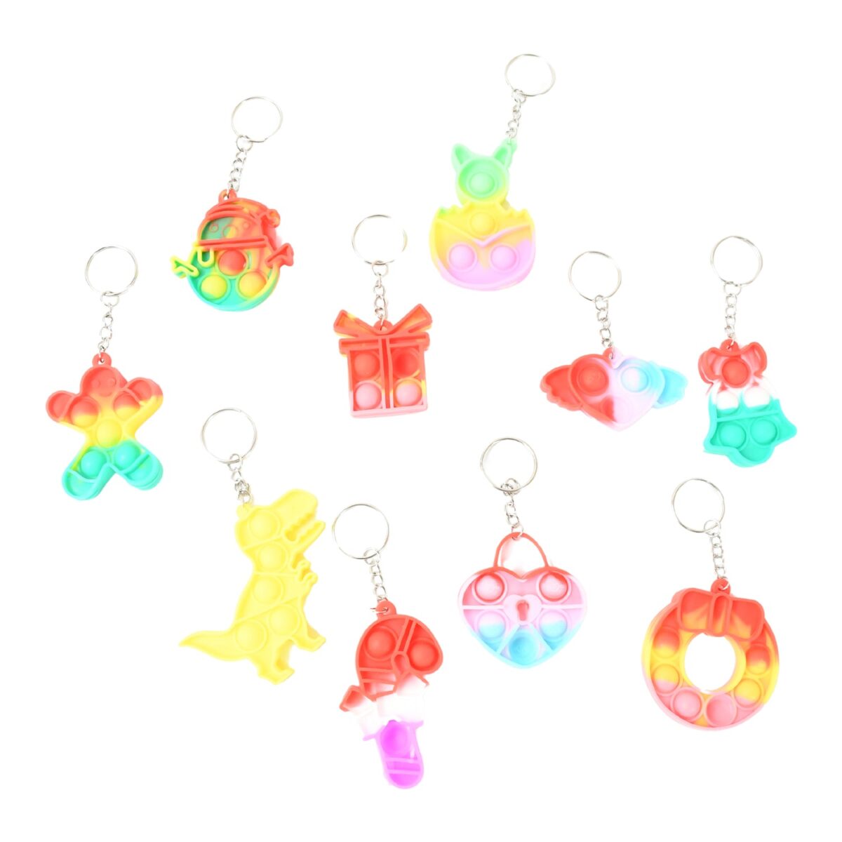 Compact Pop It Keychain Ã¢â‚¬â€œ Fun Stress Relief Fidget Toy (1 Pc | Mix Design) - Image 4