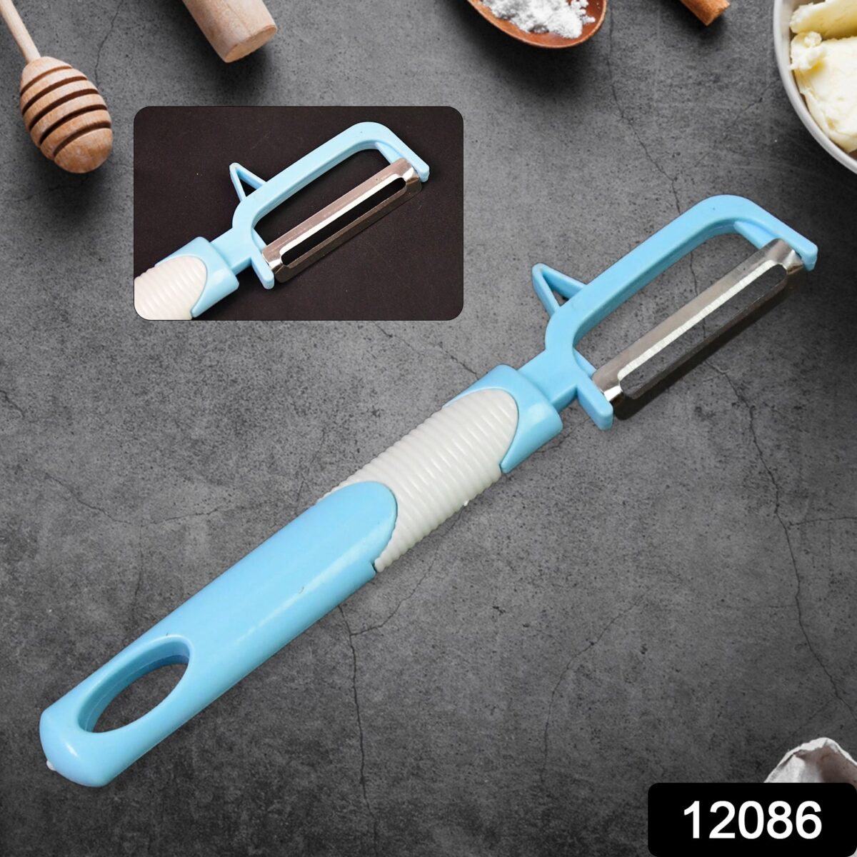 Multifunction Peeler Slicer with Plastic Handle (1 Pc / Mix Color) - Image 2
