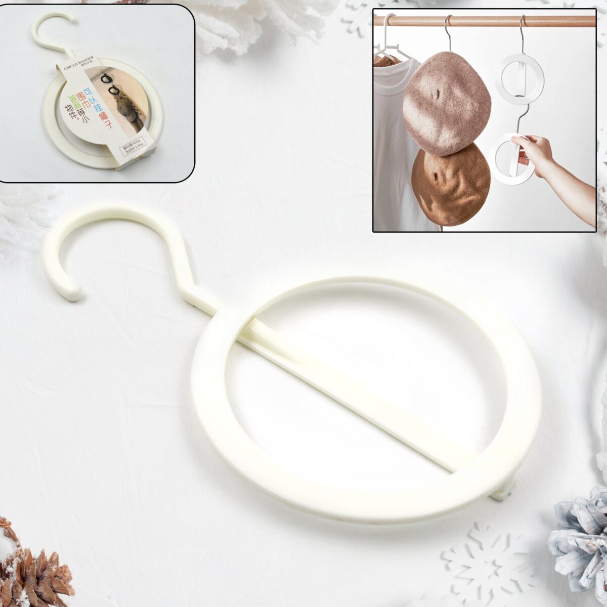 Plastic Circle Hanger for Hats, Towels & Bags (1 Pc) - Image 3