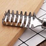 Stainless Steel Fish Scale Remover Scraper – Sawtooth Kitchen Tool - Image 3