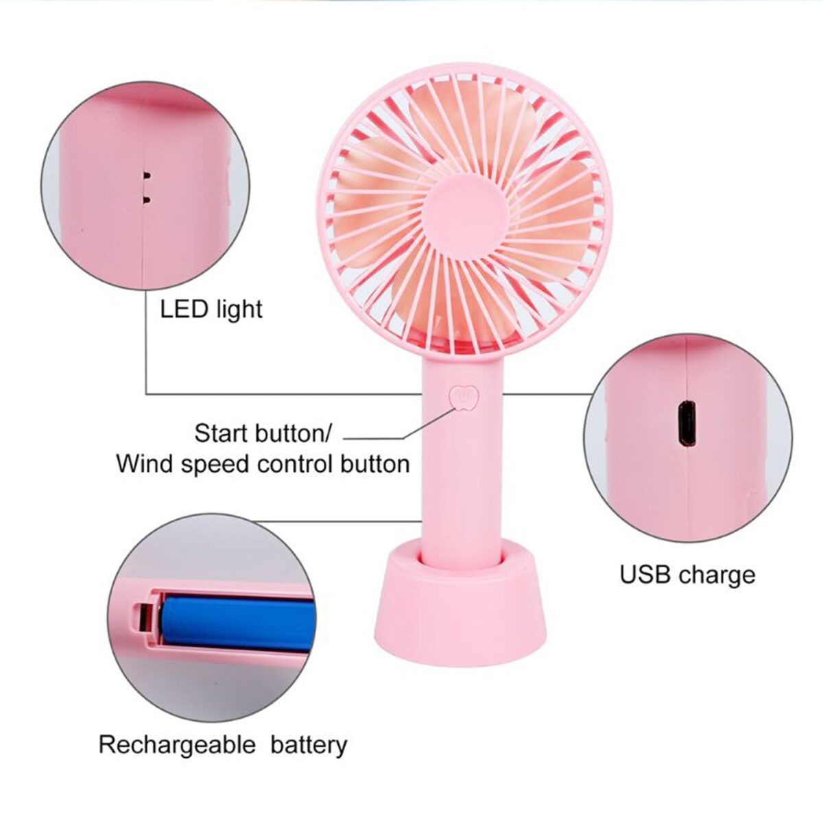 Portable Handheld Fan used in summers in all kinds of places including household and offices etc.(Battery Not Include) - Image 10