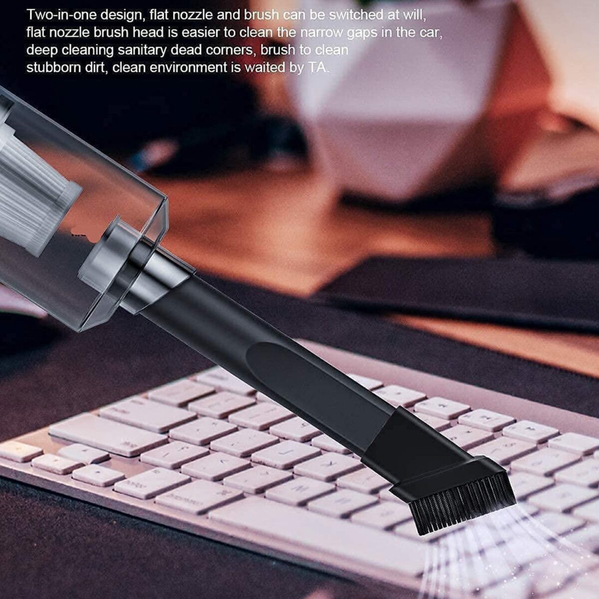 2 in 1 Wireless Vacuum Cleaner Ã¢â‚¬â€œ 120W Handheld USB Rechargeable for Home & Car (1 Pc) - Image 2