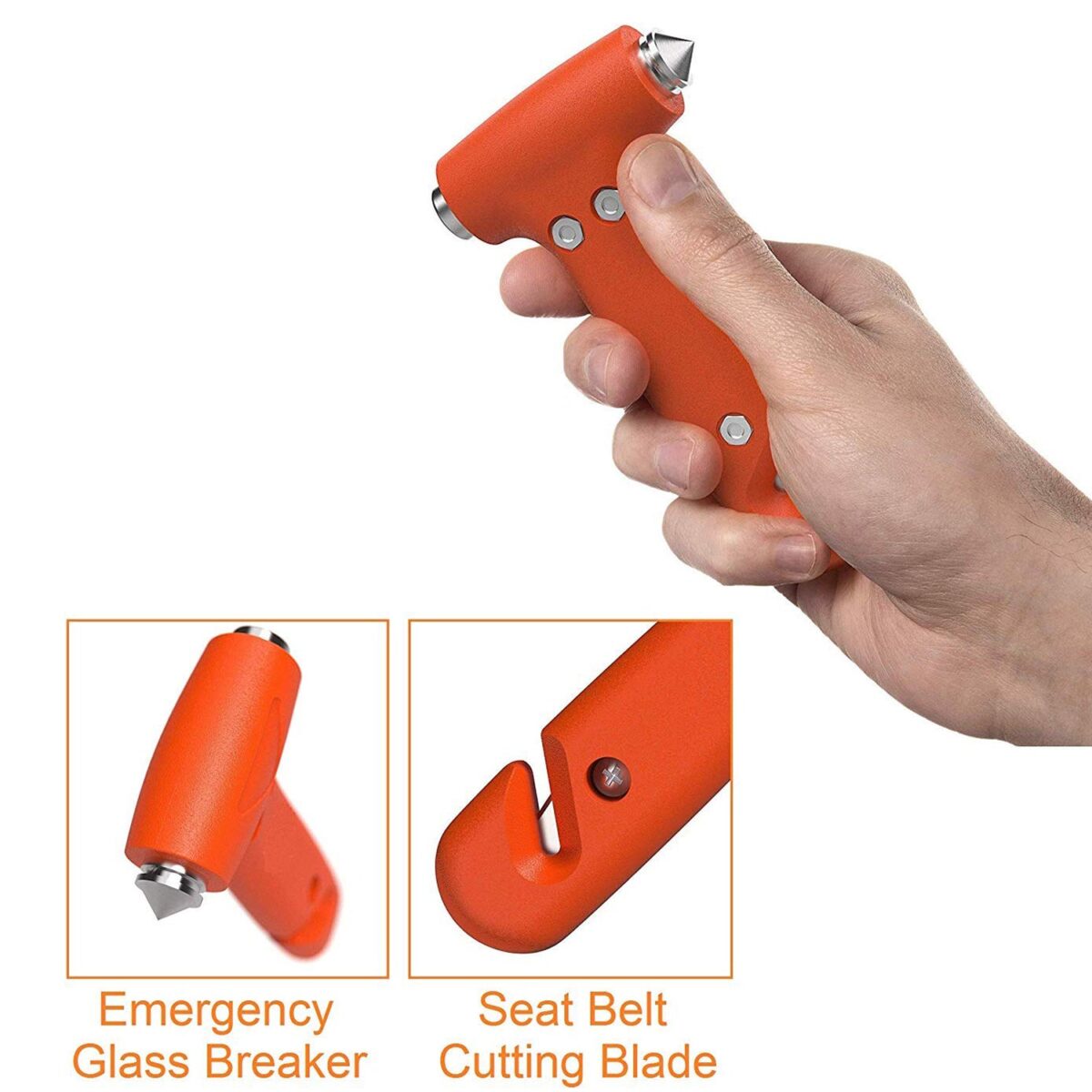 Car Safety Hammer - Emergency Rescue Tool with Window Breaker & Seatbelt Cutter - Image 7