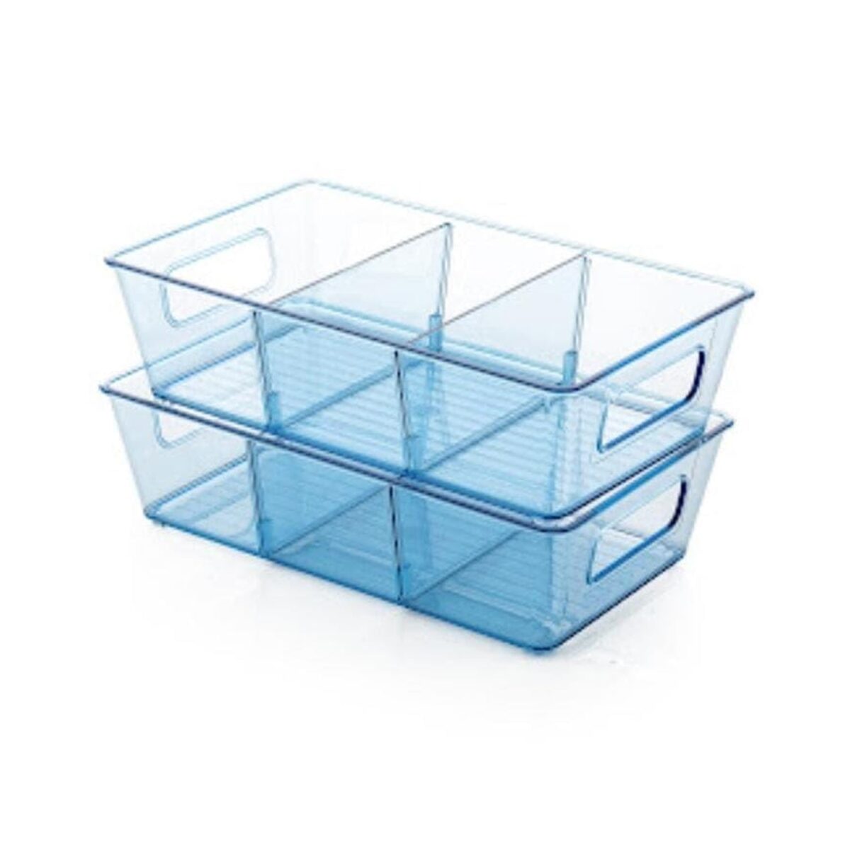 Plastic Refrigerator Organizer Bins, Set Of 2 Stackable Fridge Organizers with Handle, Clear Organizing Food Fruit Vegetables Pantry Storage Bins for Freezer kitchen Cabinet Organization and Storage (2 Pcs Set Mix Color) - Image 7