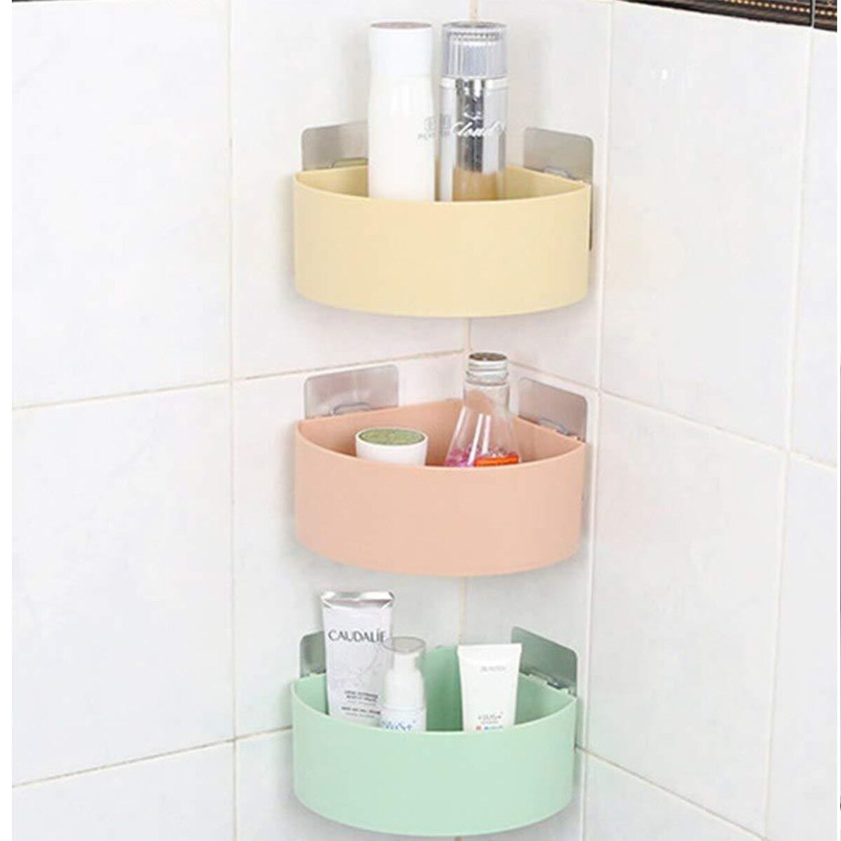 Plastic Multipurpose Kitchen Bathroom Shelf Wall Holder Storage Rack (Loose Pack) - Image 9