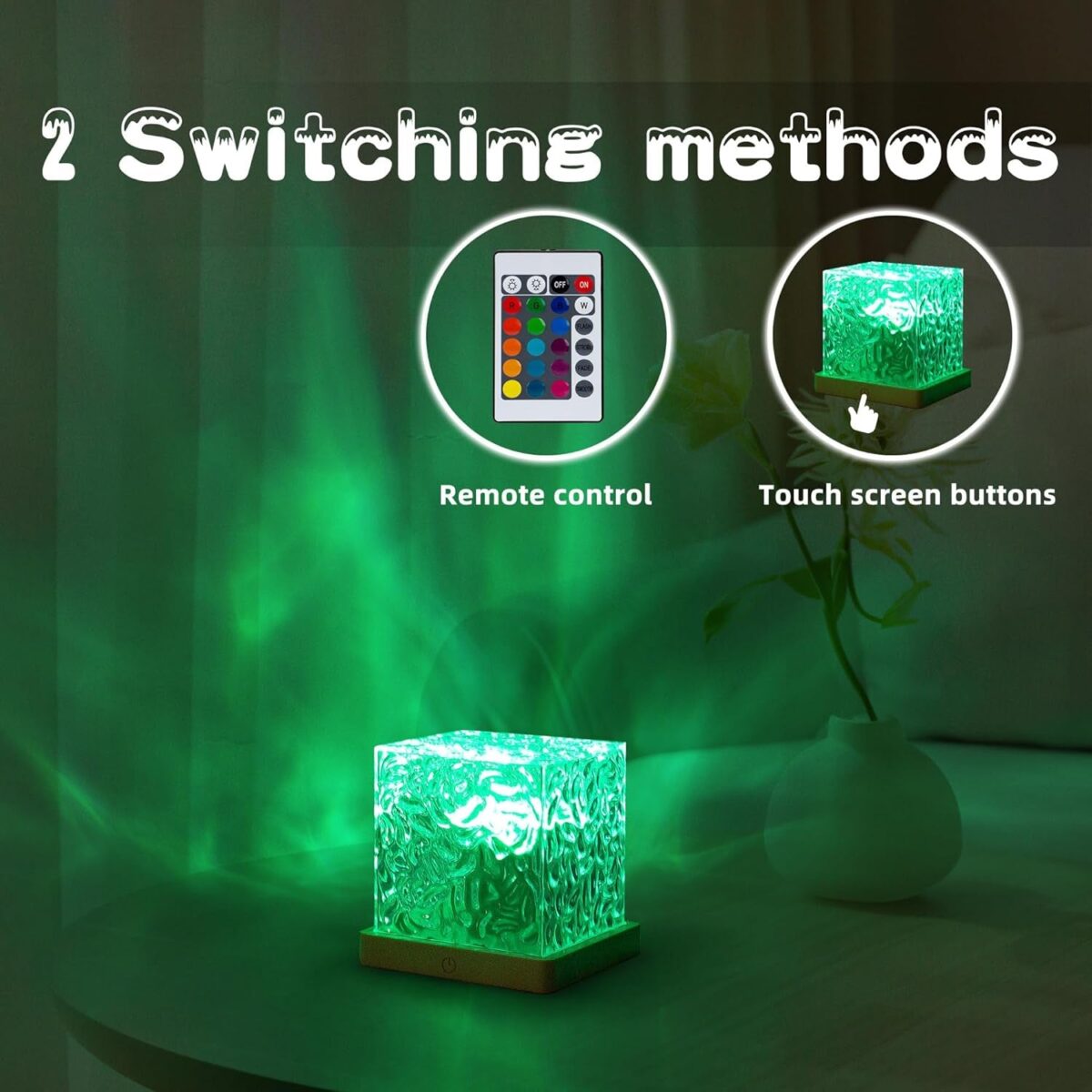 Ocean Wave Projector Lamp, 3D Water Wave LED Night Light, Water Ripple Night Lamp With Remote - Image 7
