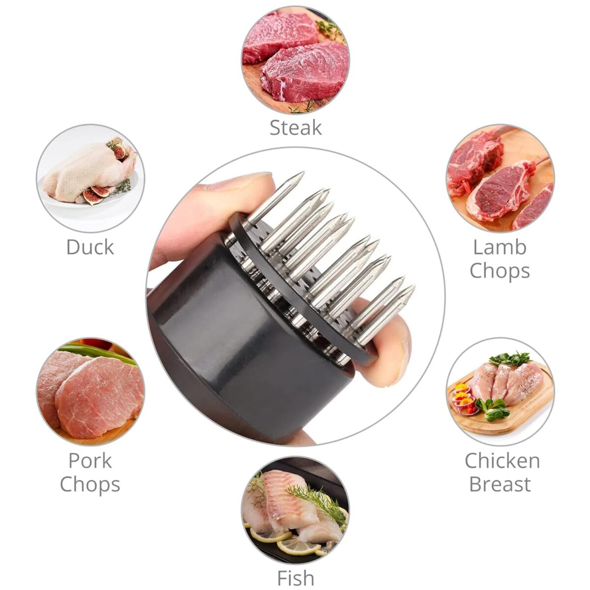Meat Tenderizer Tool Stainless Steel Needle (1 Pc) - Image 6