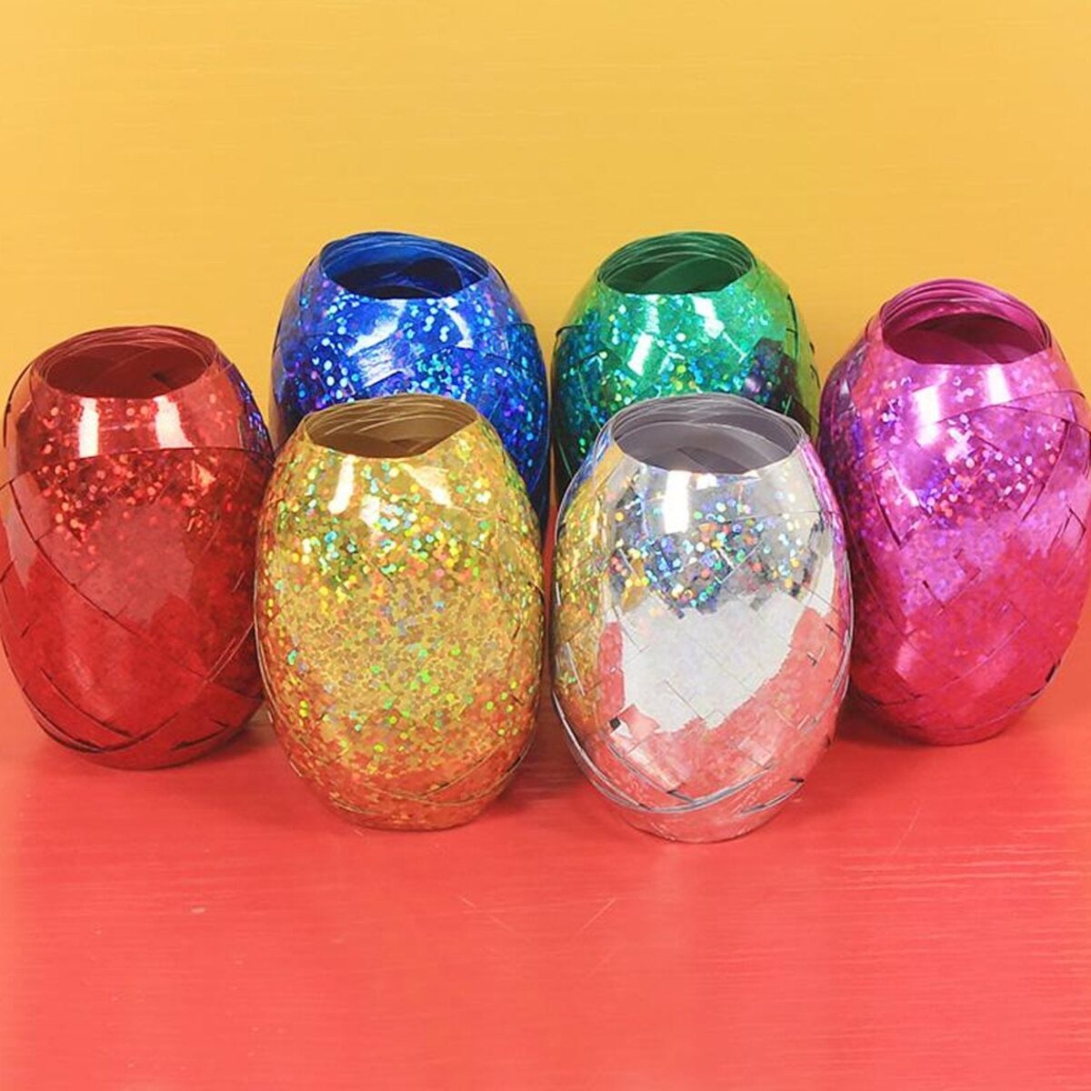 Curling Balloon Ribbon Roll for Gifts, Balloons & Crafts Pack of 6 (Multicolor) - Image 1