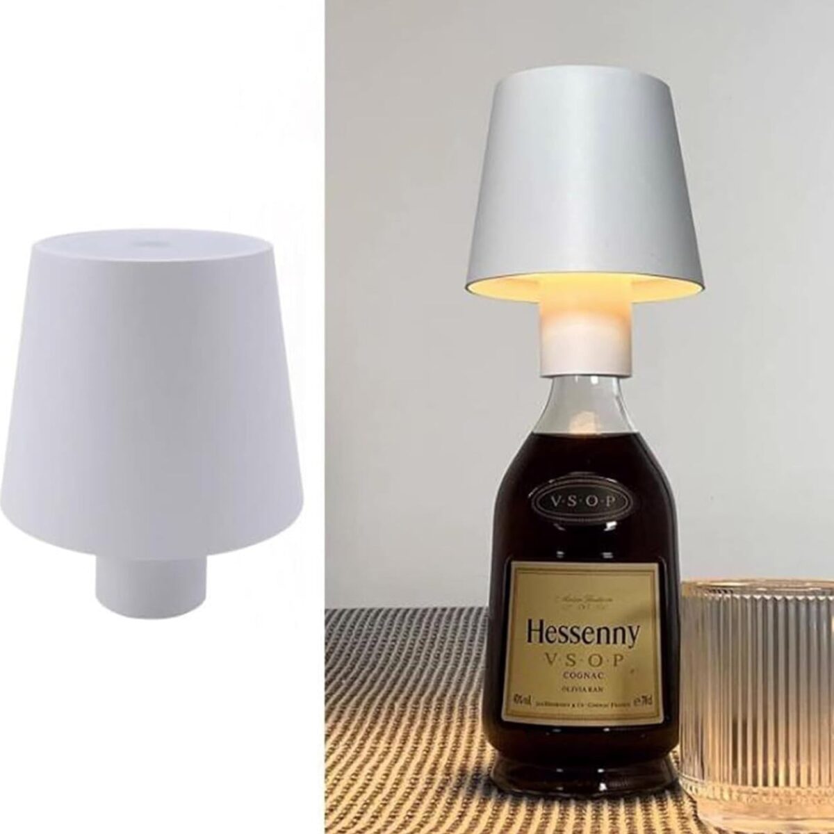 USB Rechargeable LED Bottle Lamp Ã¢â‚¬â€œ 3 Color Dimmable Wireless Table Light for Home & Bar (1 Pc) - Image 4