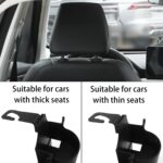 Car Headrest Backseat Organizer, 3 in 1 Automotive Cell Phone Drink cupholder Adapter with Headrest Hooks for Kids and Adults, Multifunctional Storage for Car Travel Accessories - Image 9