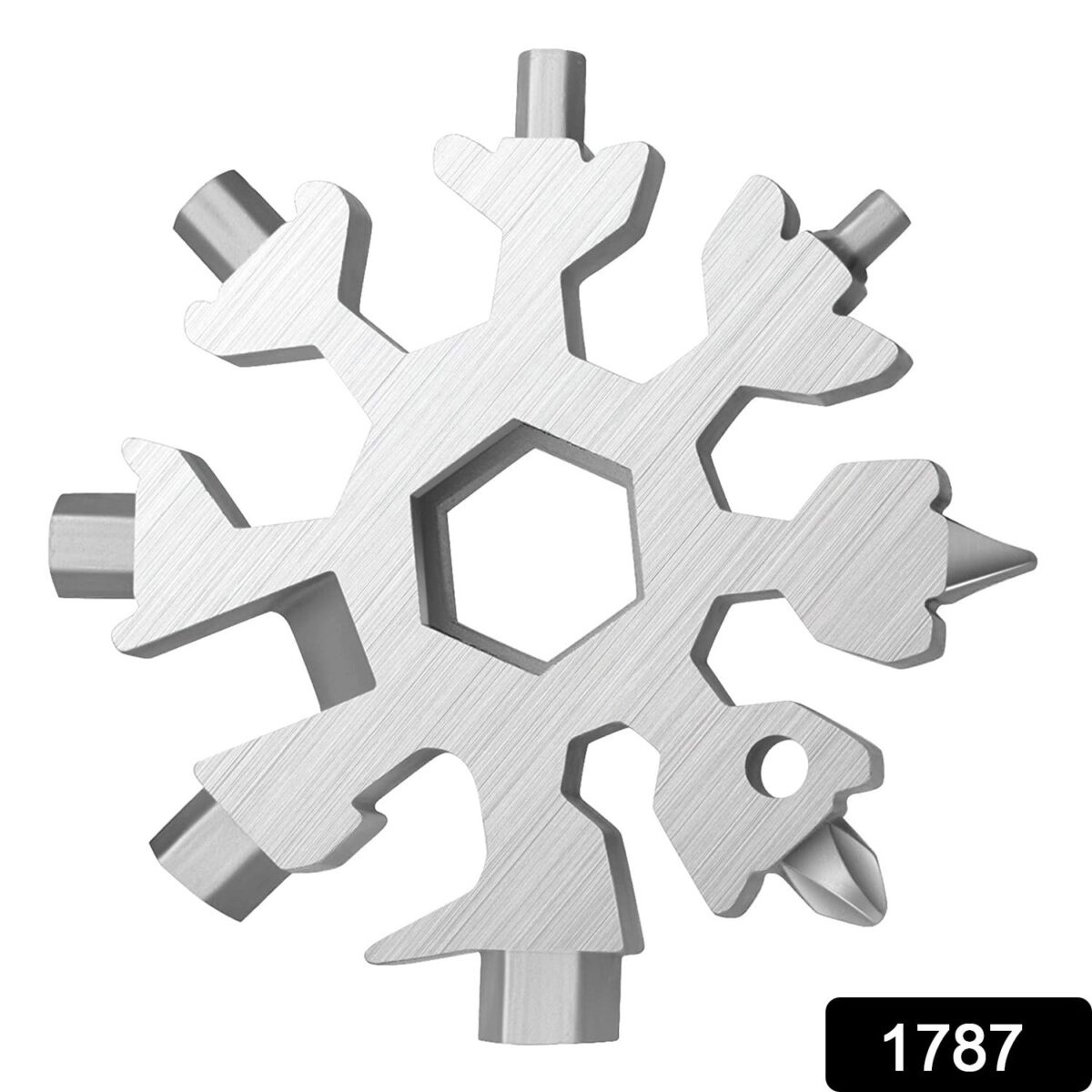 Durable & Portable 18 in 1 Snowflake Multi-Tool, Snowflake Bottle Opener Flat Phillips Screwdriver Kit Wrench - Image 2