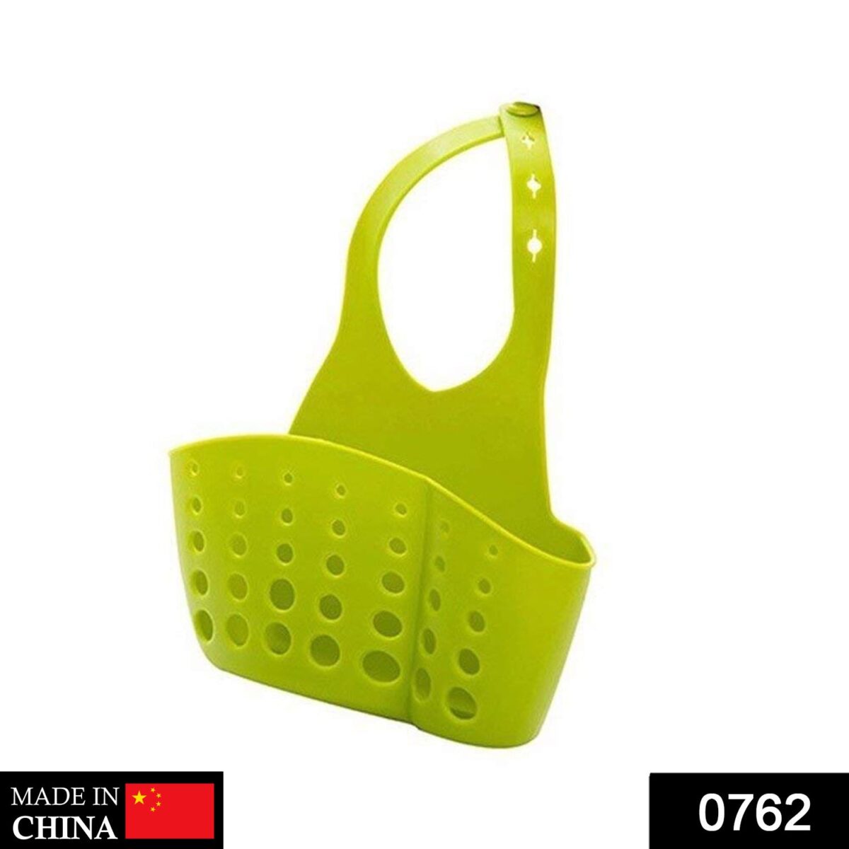 Adjustable Kitchen Bathroom Water Drainage Plastic Basket / Bag with Faucet Sink Caddy - Image 2