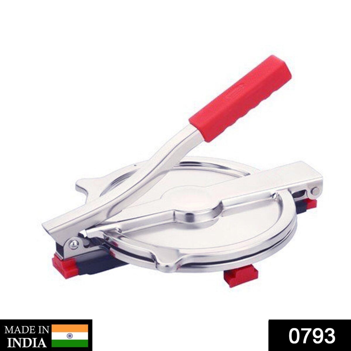 Manual Stainless Steel Puri Press Machine / Maker with Handle (6 inch) - Image 2