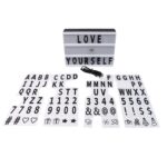 Black Mini A6 Magnetic Cinematic Light Box with 82 Characters and 10 Emojis  (1 Set) - Image 5