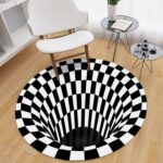 3D Space Round Carpet, Floor Mat Non-Woven Doormat (1 Pc / 78 Cm) - Image 9