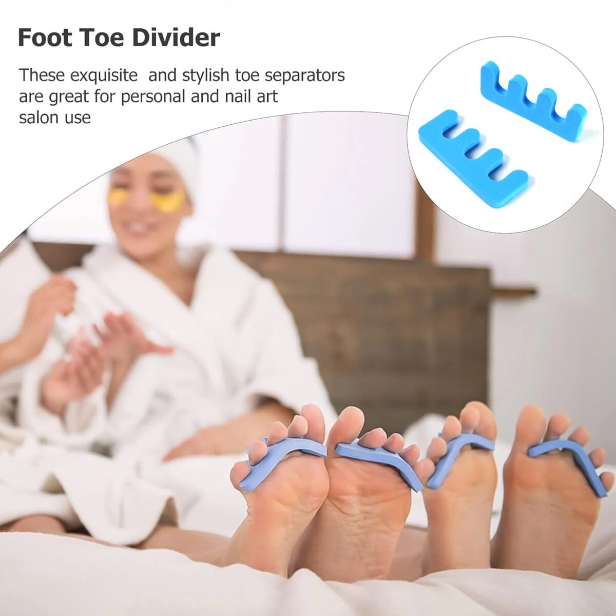Toe Separators, Toe Spacers Sponge Toe Stretcher Pedicures (1 Pair) - Image 3