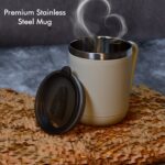 Ganesh Premium Stainless Steel Coffee Mug with heat resistant mug lid. Approx 400Ml mug. - Image 8