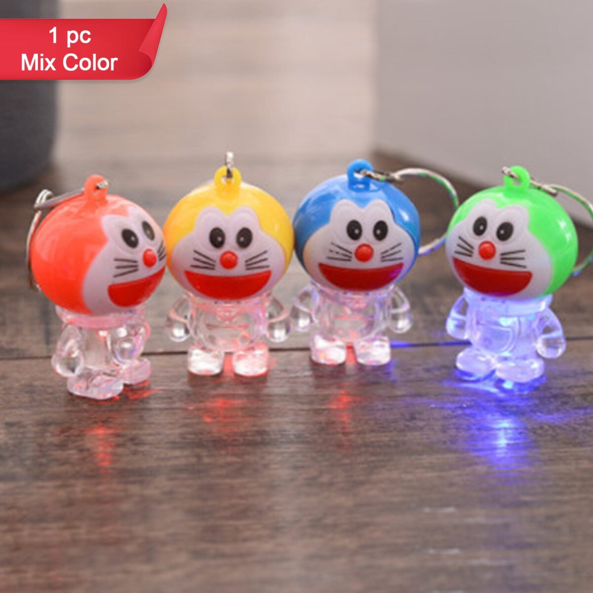 Doremon lightning keychain, 2 colored lightning keychain (1 pc) - Image 5