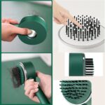 Air Cushion Massage Brush with Long Handle & Self-Cleaning Detangling Comb, Hair accessories - Image 3