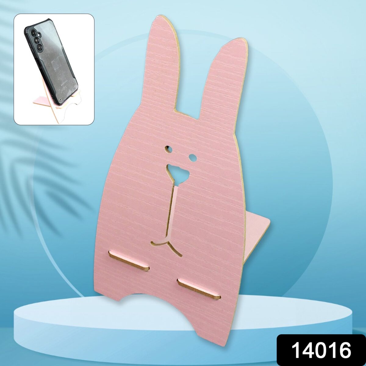 Wooden Cute Lovely Rabbit Design Mobile Stand (1 Pc) - Image 2