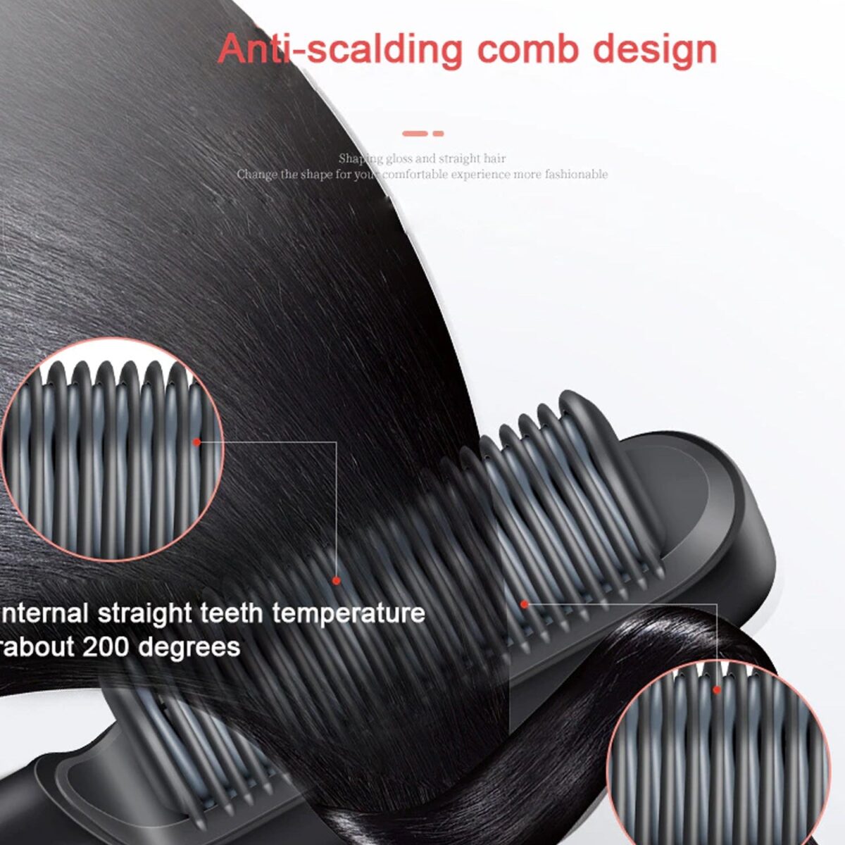 Hqt-909B Hair Straightener Used While Massaging Hair Scalps And Head., Hair accessories - Image 6