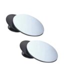 Blind Spot Round Wide Angle Adjustable Convex Rear View Mirror - Pack of 2 - Image 4