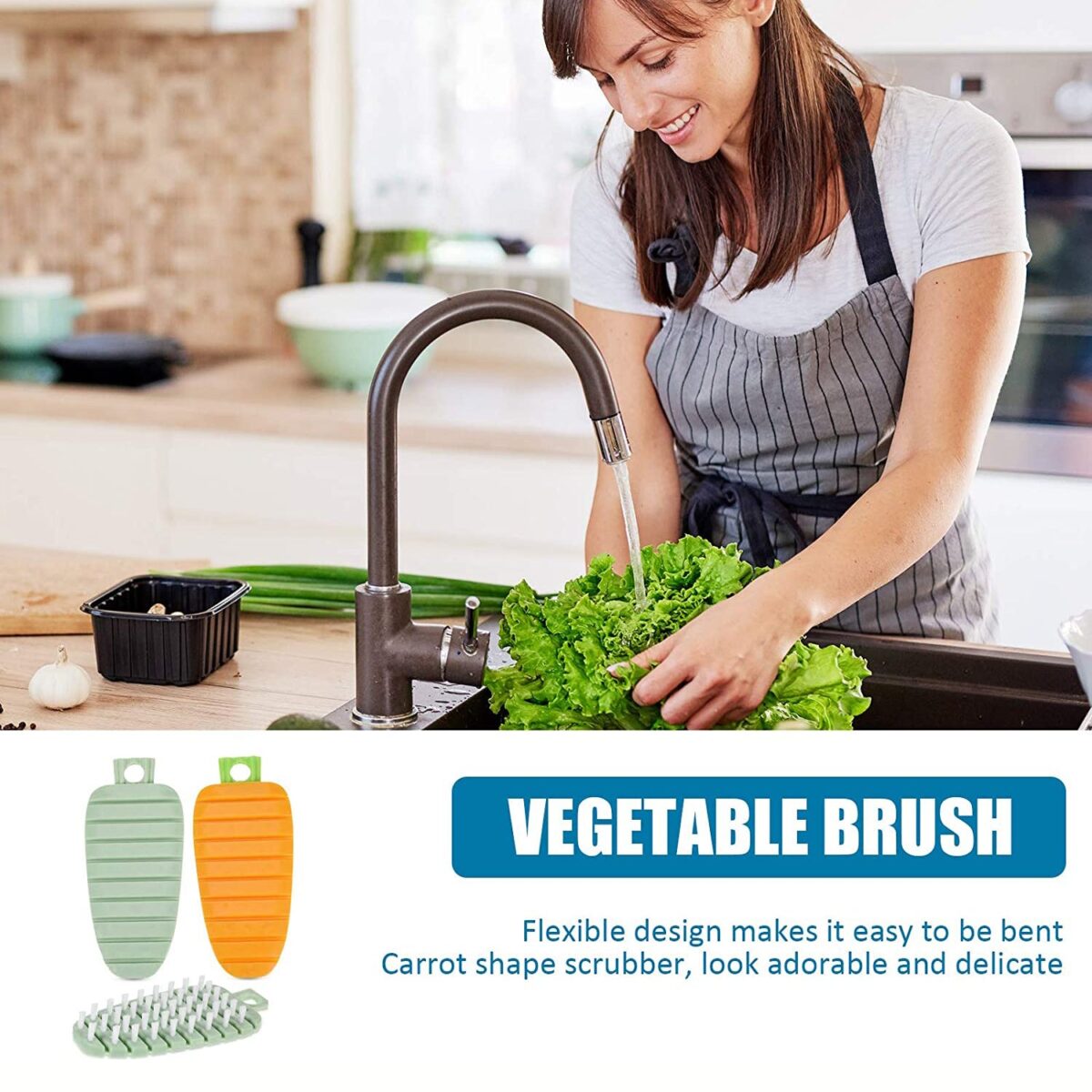 Plastic Fruit & Vegetable Brush (1 Pc) - Image 8