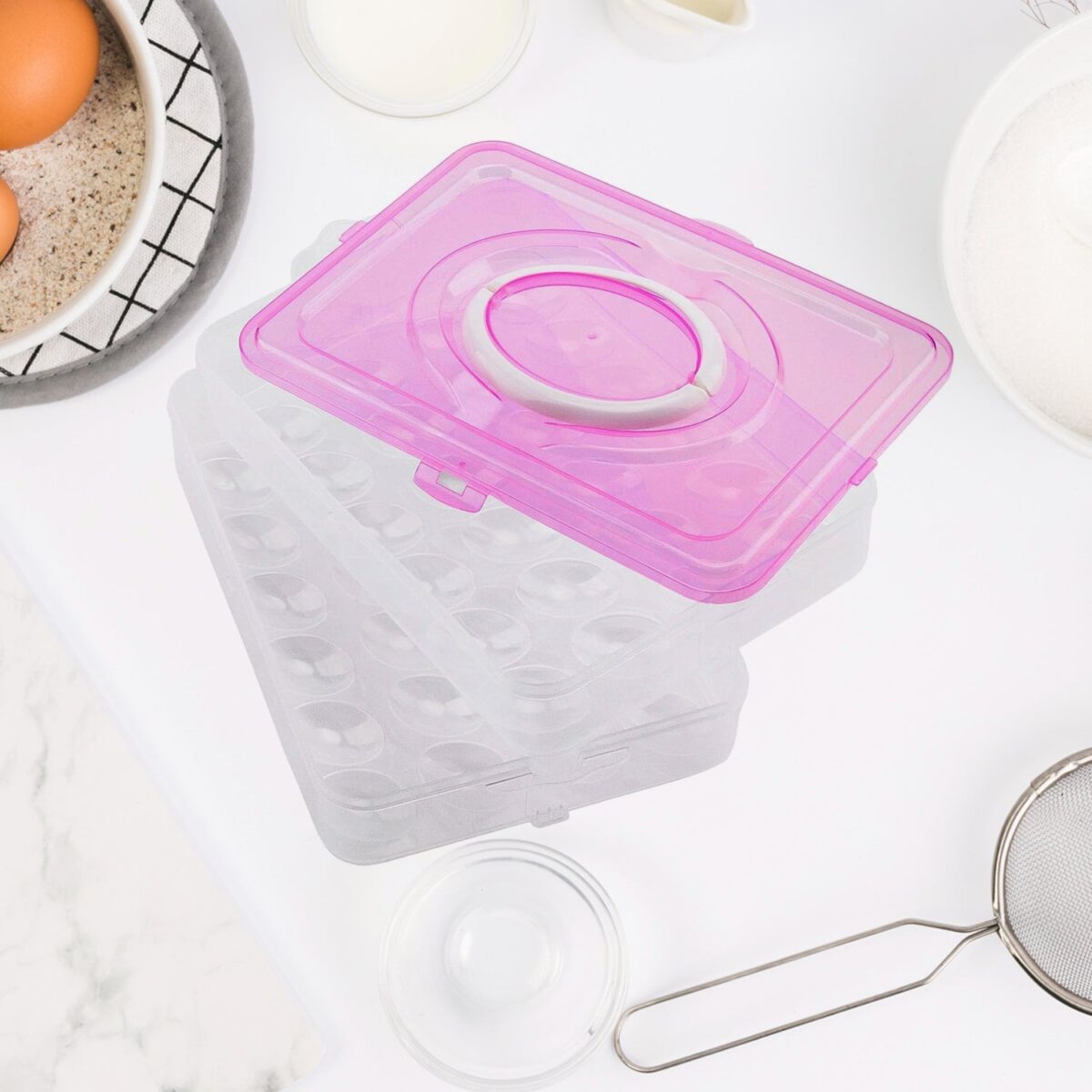 Double Layer 24 Grid Egg Storage Box for Egg Storage Container - Image 3