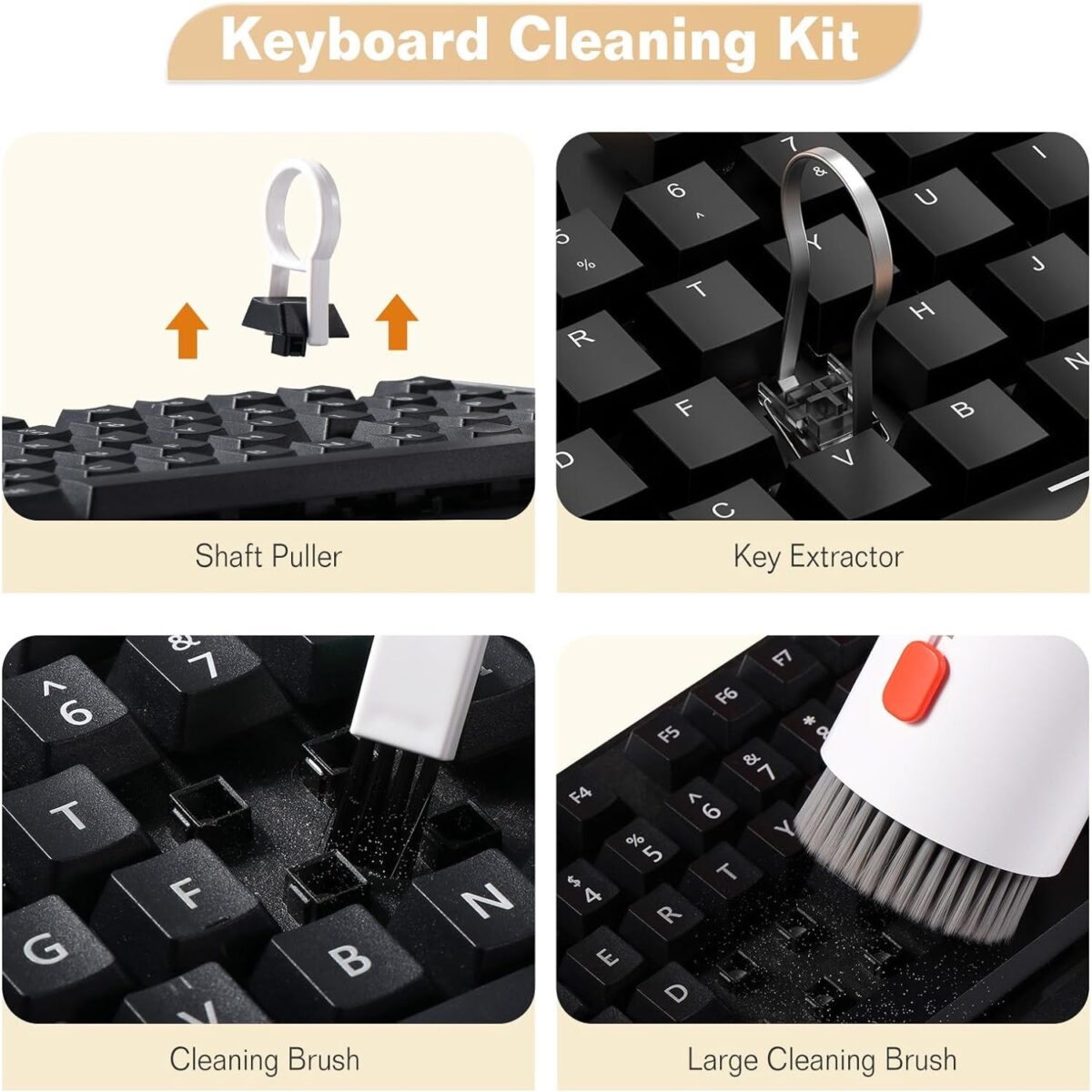 20-in-1 Keyboard Cleaner Kit Ã¢â‚¬â€œ Electronic Cleaning Brush, Spray & Tools for Laptop, Phone, Camera & More - Image 4