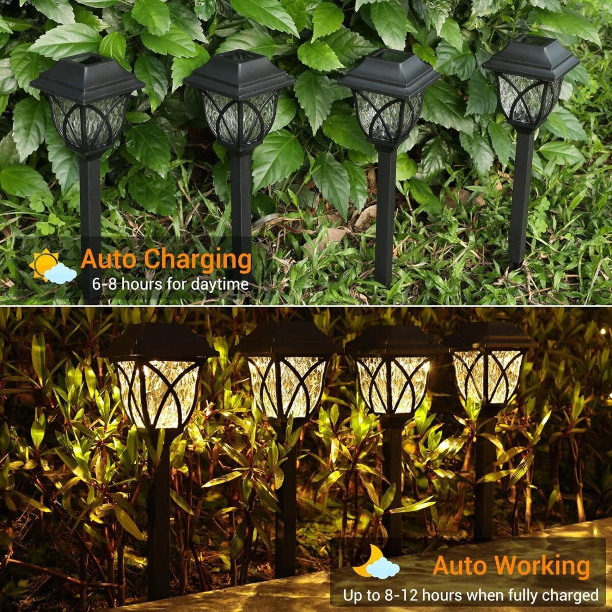 Solar Pathway Lights Outdoor Garden Lights (2 Pcs Set) - Image 10