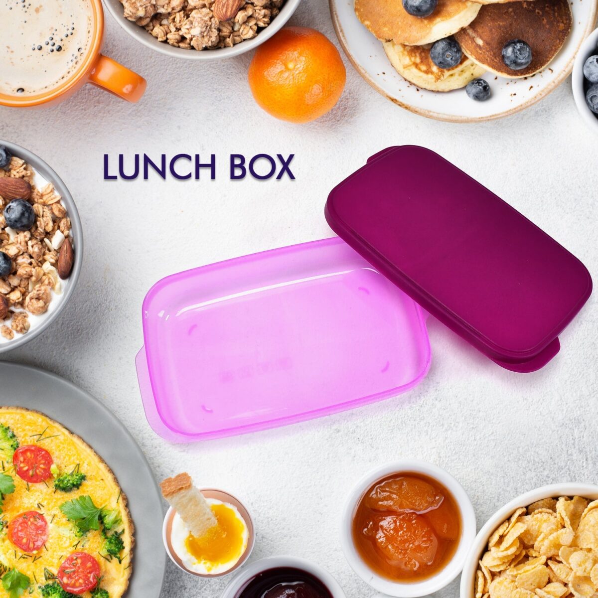 Unbreakable Leak-Proof BPA-Free Lunch Box with 2 Containers & Spoon - Image 4