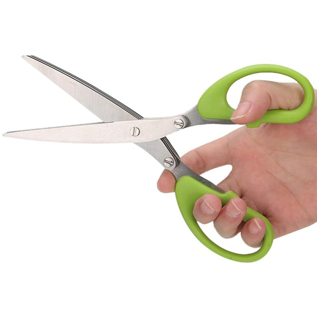 Multifunction Vegetable Stainless Steel Herbs Scissor with 3 Blades - Image 5