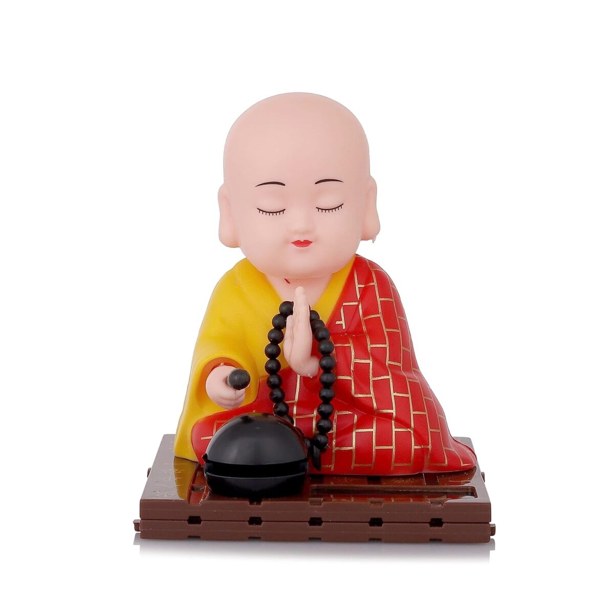 Solar Powered Sitting Buddha Statue,  Moving Head and Hand (1 Pc / Big) - Image 1