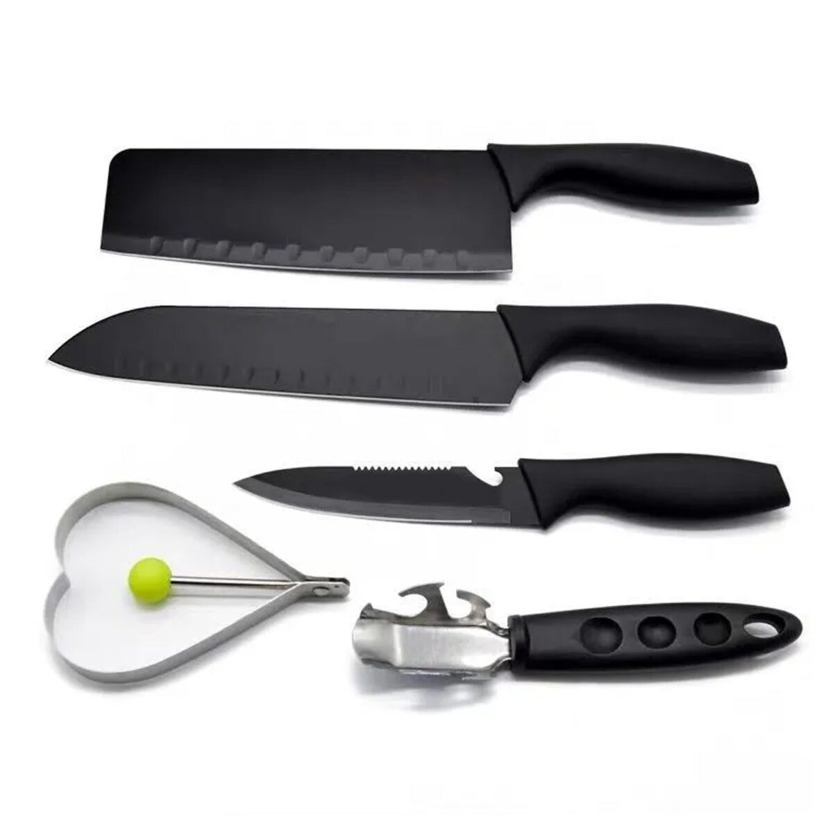 Stainless Steel Chef Knife Set, 5pc Kitchen Cutlery - Image 4