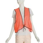 Economy PVC Safety Vest – Soft Vinyl, Tie Closure, High Visibility - Image 3