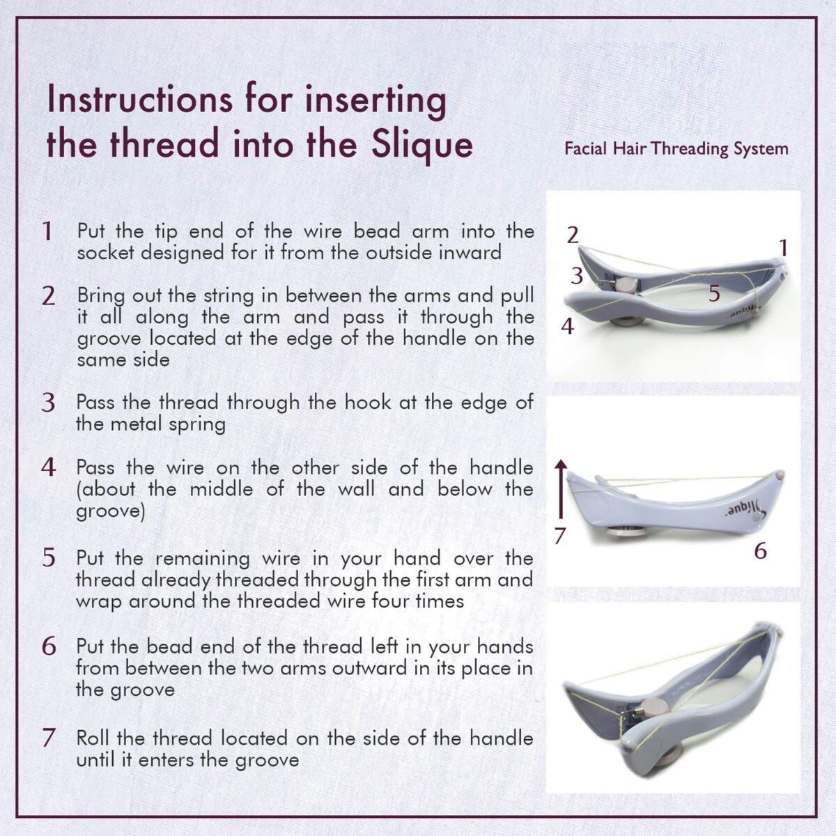 Slique Painless Hair Removal Threading Kit, Hair accessories - Image 5
