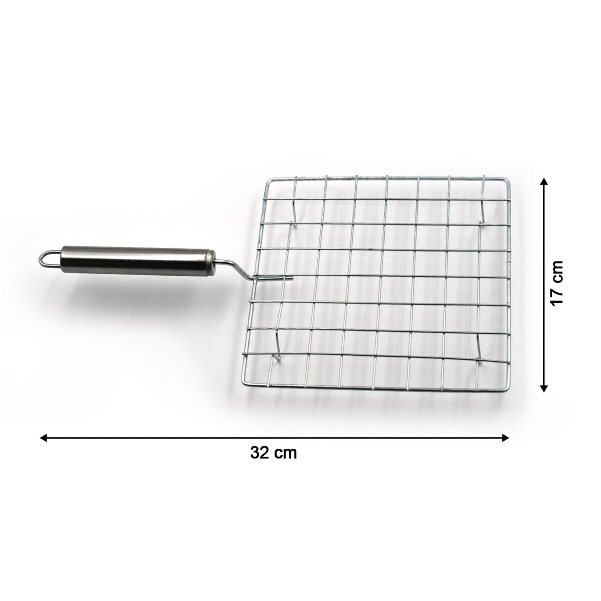 Square Stainless Steel Barbecue Grill with Steel Handle - Image 5