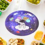 Round Plates Disposable Paper Plates  Happy Birthday, Gift (10 Pcs Set / Mix Design) - Image 4