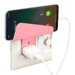 Plastic Secure Mobile Phone Charging Stand Holder (1 Pc / Mix Color) - Image 4