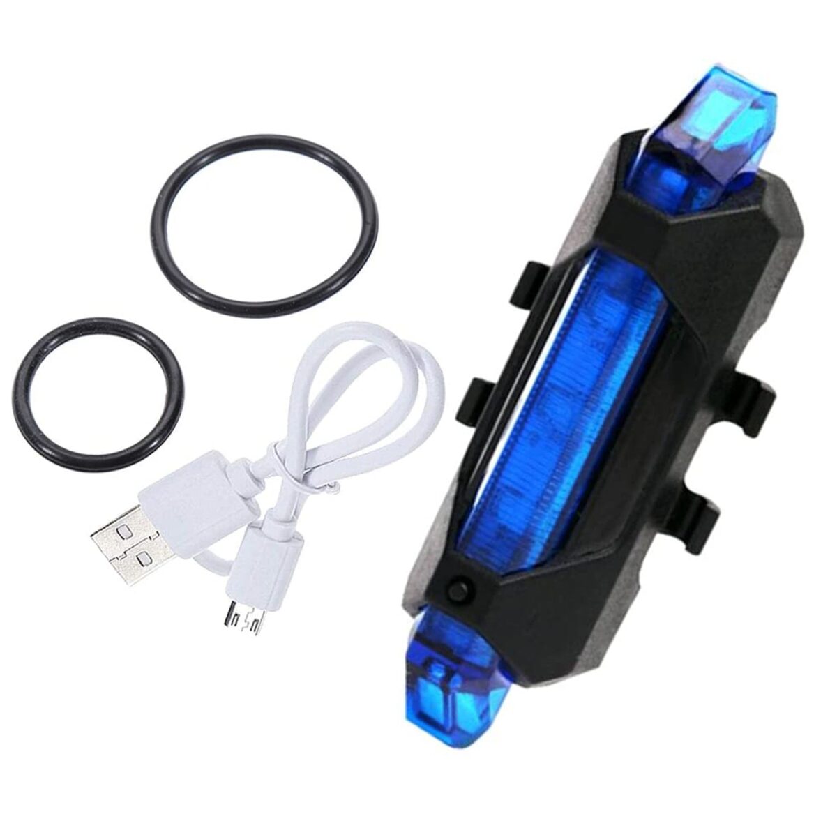 Rechargeable Bicycle Front Waterproof LED Light (Blue) - Image 1