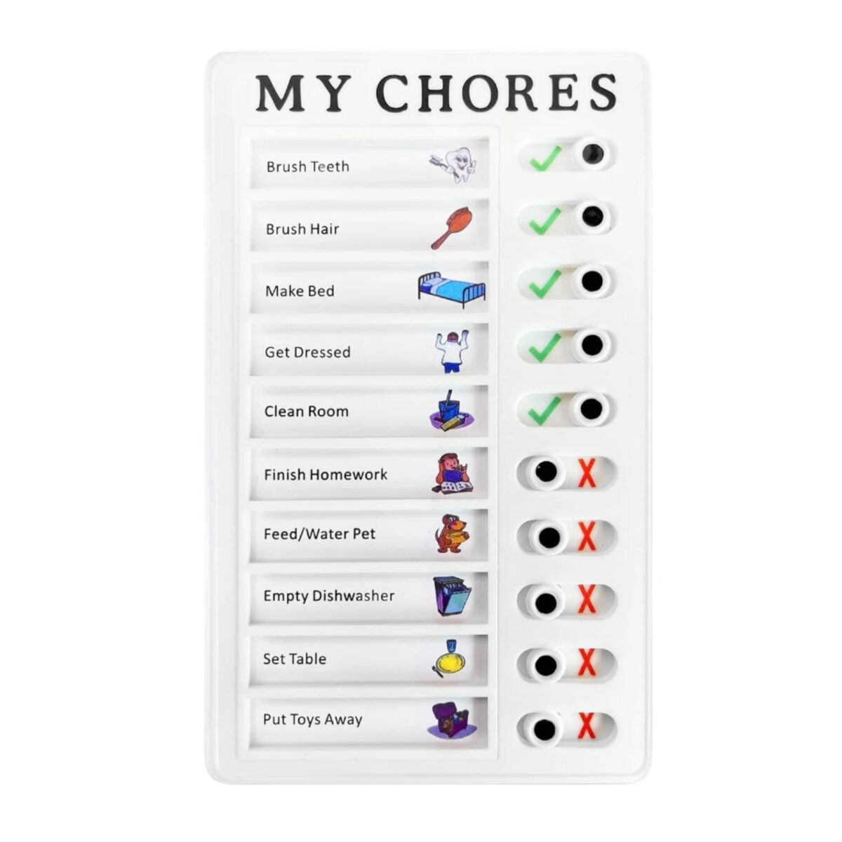 Portable My Chores Home Note Board Management Planning Memo Boards Reminding Time. (Size :- 20x12Cm) - Image 1