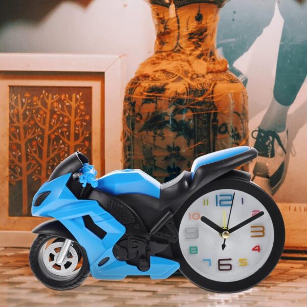 Retro Motorcycle Alarm Clock â€“ Novelty Bike Engine Style Desk Clock